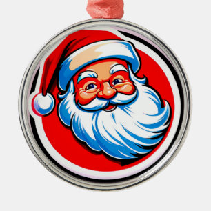 Adorno Metálico Saludo Alegre de Santa Claus