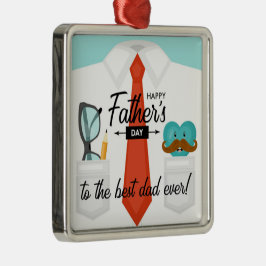 Adorno Metálico Saludos especiales del Día del Padres al mejor pap