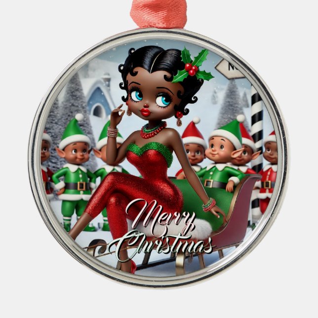 Adorno Metálico Saludos navideños del Polo Norte (Frente)