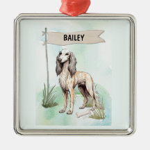 Saluki Acuarela Perro Personalizado