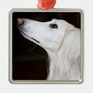 Adorno Metálico Saluki que mira para arriba