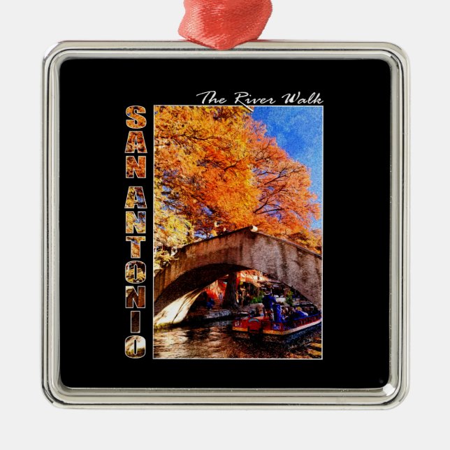 Adorno Metálico San Antonio, Texas: Puente del Camino del Río (Frente)