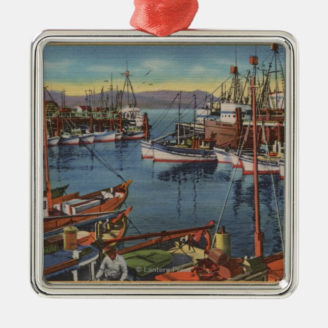 Adorno Metálico San Francisco, flota pesquera de CA en el pescador (Frente)