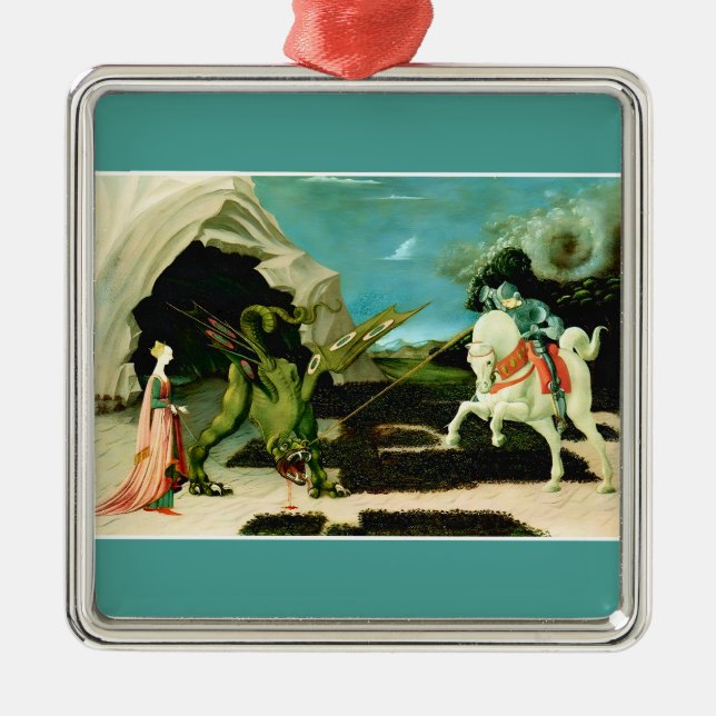 Adorno Metálico San Jorge medieval y el Drago (Frente)