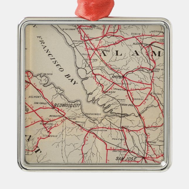 Adorno Metálico San Mateo, Santa Cruz, Santa Clara, Alameda (Frente)