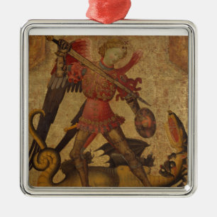 Adorno Metálico San Miguel y el dragón