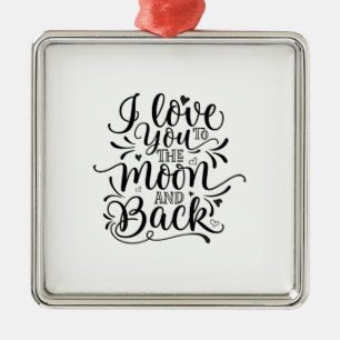Adorno Metálico San Valentín Arte Te Amo A La Luna
