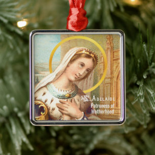 Adorno Metálico Santa Adelaida, emperatriz del Sacro Imperio Roman