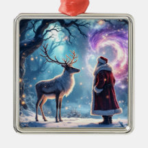 Santa and his Reindeer on Christmas Eve magic