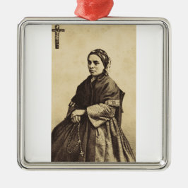 Adorno Metálico Santa Bernadette Soubirous Arte Fino