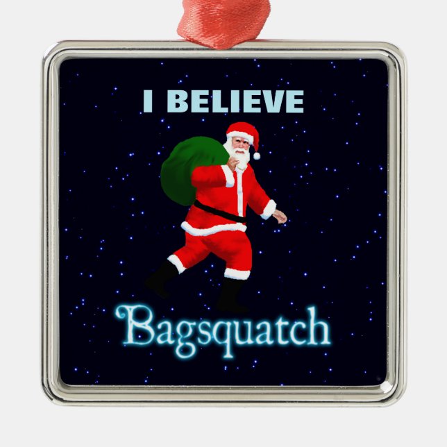 Adorno Metálico Santa Claus - Bagsquatch (Frente)