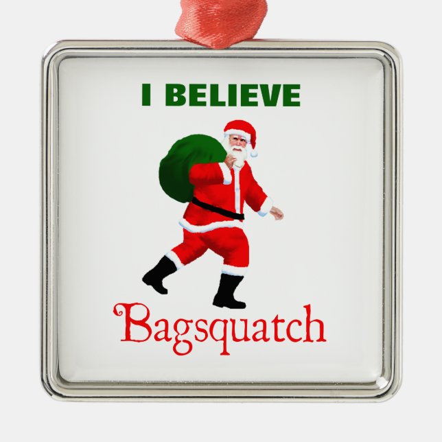 Adorno Metálico Santa Claus - Bagsquatch (Frente)