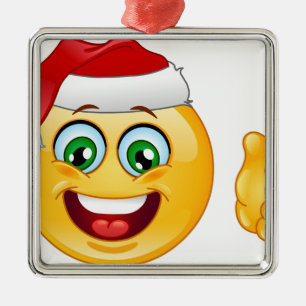 Adorno Metálico santa claus emoji