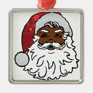 Adorno Metálico santa claus negro