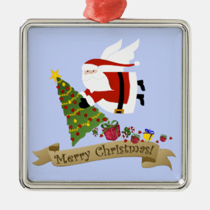 Adorno Metálico Santa hace su entrega