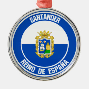 Adorno Metálico Santander Round Emblem