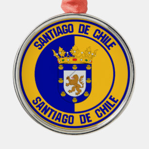 Adorno Metálico Santiago Round Emblem