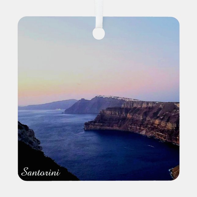 Adorno Metálico Santorini Greece Souvenir Ornament (Reverso )