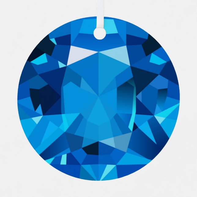 Adorno Metálico Sapphire Ornament (Anverso)