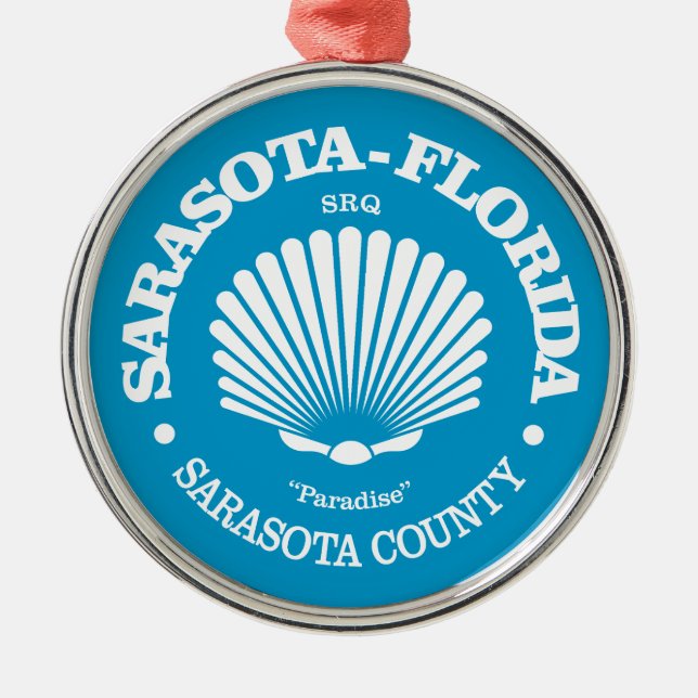 Adorno Metálico Sarasota Fl (conchas marinas) (Frente)