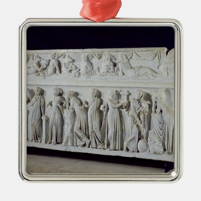 Adorno Metálico Sarcófago con el friso de las nueve musas (Frente)