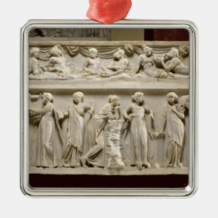 Adorno Metálico Sarcófago de las musas, romano (mármol)