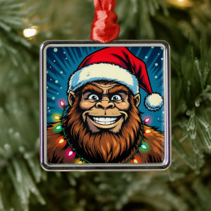 Adorno Metálico Sasquatch divertido de Navidad Bigfoots