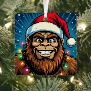 Adorno Metálico Sasquatch divertido de Navidad Bigfoots