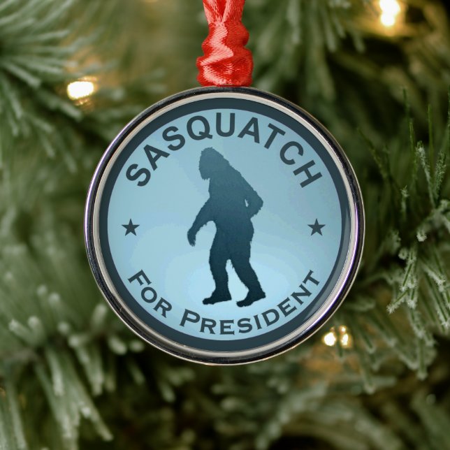 Adorno Metálico Sasquatch Para Presidente (Árbol)