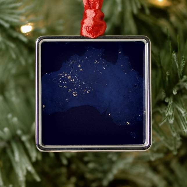 Adorno Metálico Satélite Las Luces Nocturnas De Australia. (Árbol)