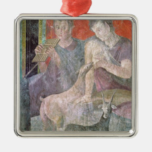 Adorno Metálico Sátiro y ninfa