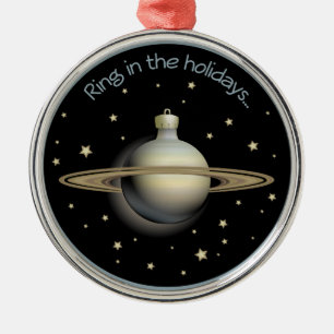 Adorno Metálico Saturn - anillo en los días de fiesta