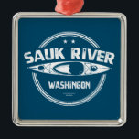 Adorno Metálico Sauk River Washington Kayaking<br><div class="desc">El río Sauk es un afluente del río Skagit,  de aproximadamente 70 km de largo,  en el noroeste de Washington. Drena una zona de la alta cordillera de la cascada en la cuenca de Puget Sound,  al norte de Seattle.</div>