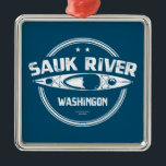Adorno Metálico Sauk River Washington Kayaking<br><div class="desc">El río Sauk es un afluente del río Skagit,  de aproximadamente 70 km de largo,  en el noroeste de Washington. Drena una zona de la alta cordillera de la cascada en la cuenca de Puget Sound,  al norte de Seattle.</div>