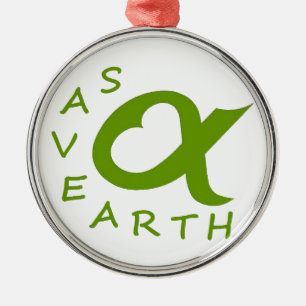 Adorno Metálico save earth planète