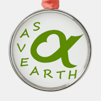 Adorno Metálico save earth planète