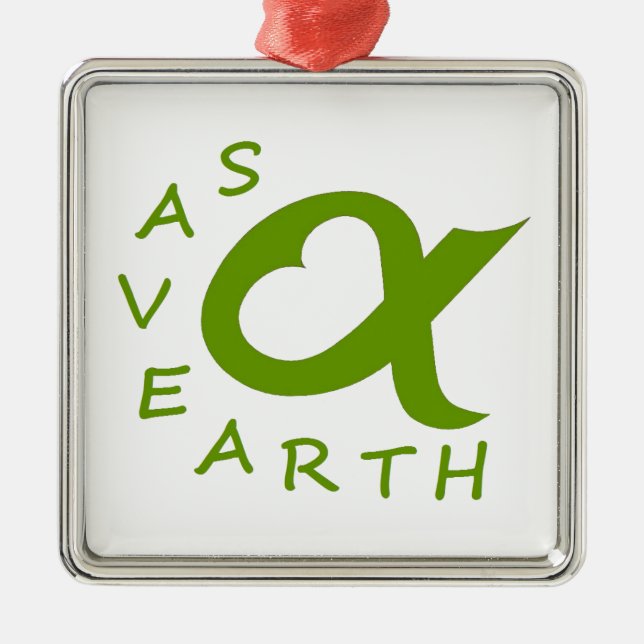 Adorno Metálico save earth planète (Frente)