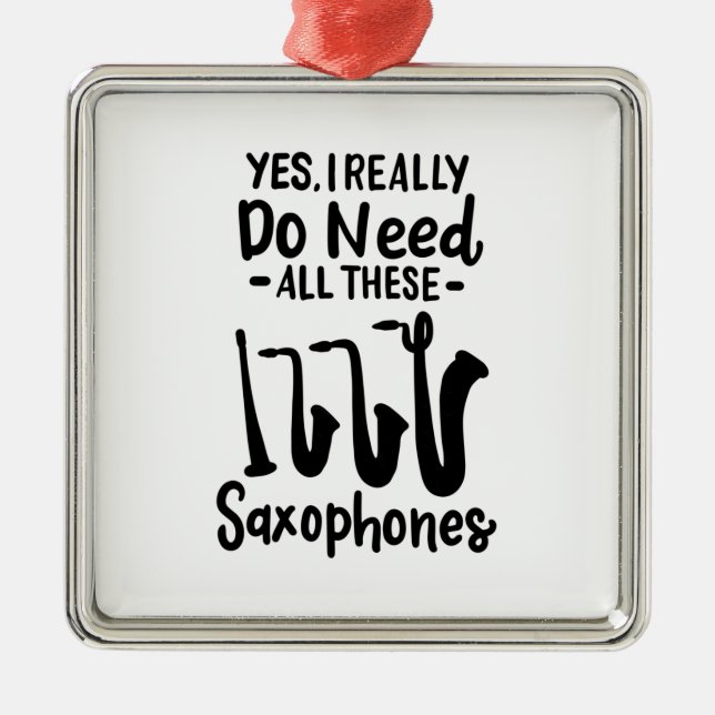 Adorno Metálico Saxofón - Tipos saxofónicos (Frente)