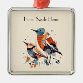 Adorno Metálico Scandi Aviary Duet, personalizado