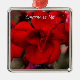 Adorno Metálico Scarlet Begonias