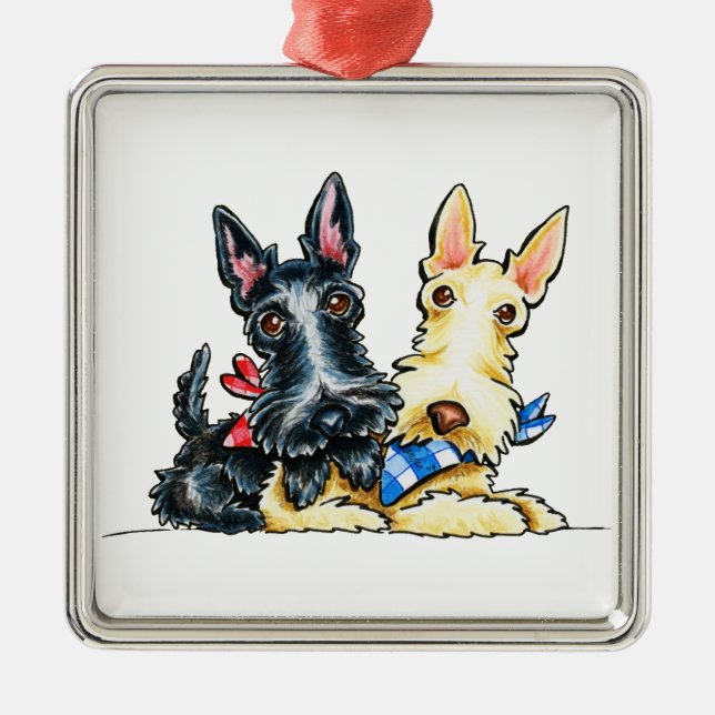 Adorno Metálico Scottie Gingham Cuties (Frente)