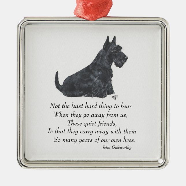 Adorno Metálico Scottie Keepsake Ornament (Frente)