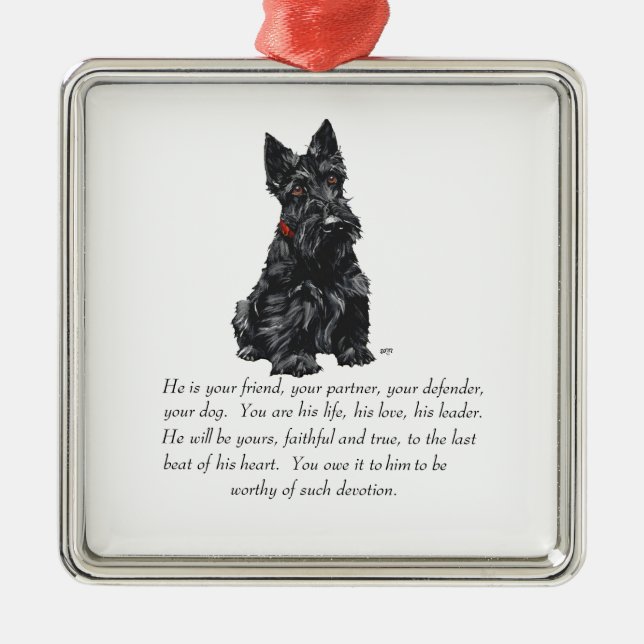 Adorno Metálico Scottie Keepsake Ornament (Frente)