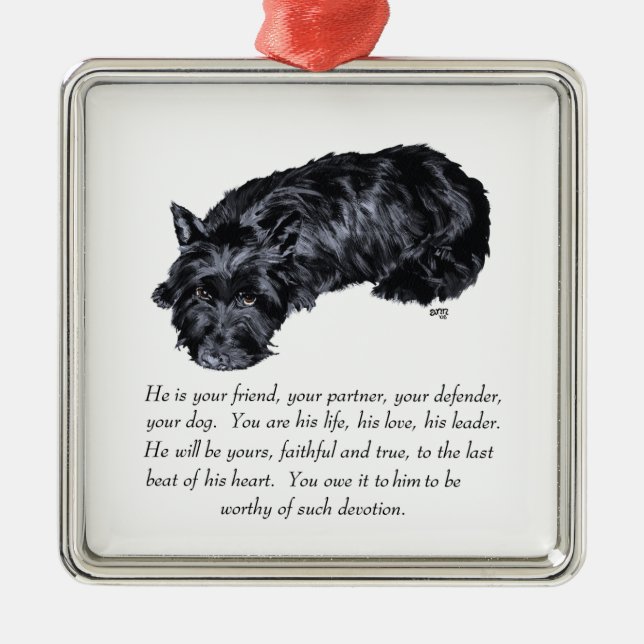 Adorno Metálico Scottie Keepsake Ornament (Frente)