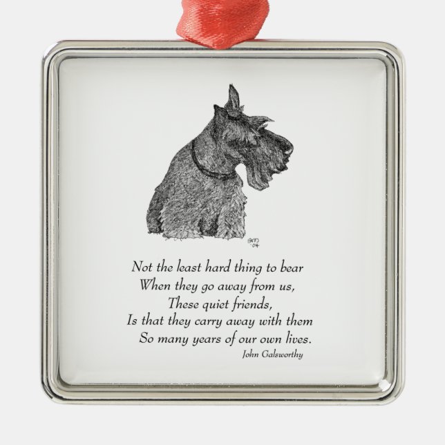 Adorno Metálico Scottie Keepsake Ornament (Frente)
