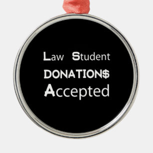 Adorno Metálico Se aceptan donaciones de estudiantes de Derecho