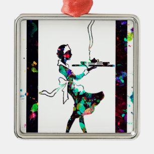 ADORNO METÁLICO ¡SEA AMABLE CON LOS QUE SIRVEN!