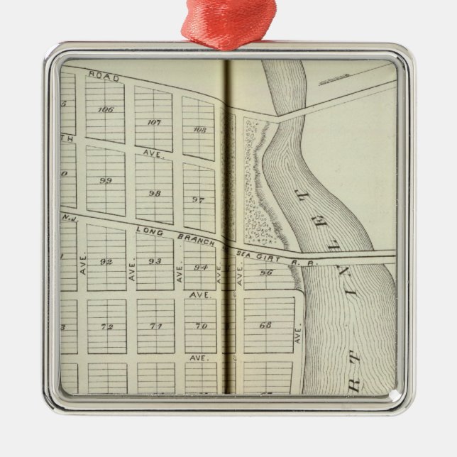 Adorno Metálico Sea Girt y Spring Lake Beach, Condado de Monmouth (Frente)