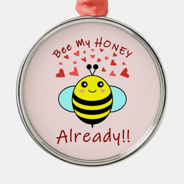 Adorno Metálico ¡¡¡SEA MI HONEY YA!!! Cute Bee (Frente)