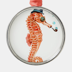 Adorno Metálico Seahorse Steampunk